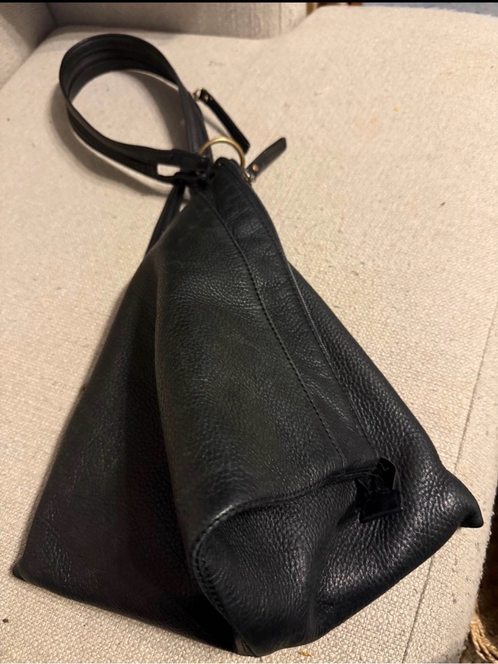 Classic HOBO Black Leather Shoulder Bag & backpack